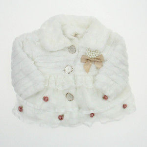 Unknown Brand Girls White Jacket size: *12 Months